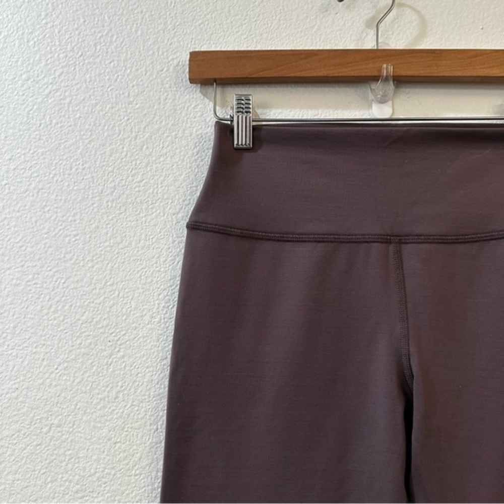 ALO Yoga Airlift Brushed-Fleece Winter Warm High Waist Leggings Size S Purple - Picture 3 of 9